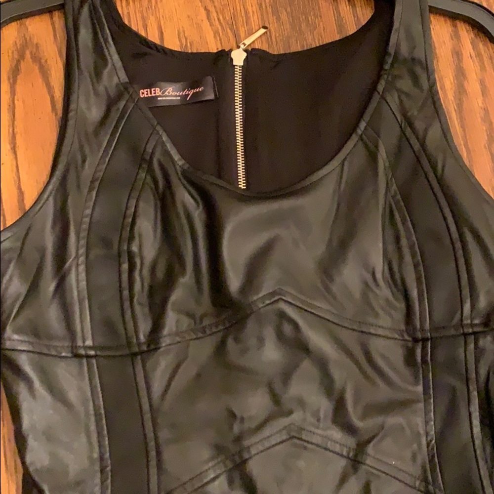 Celeb Boutique Faux Leather Dress